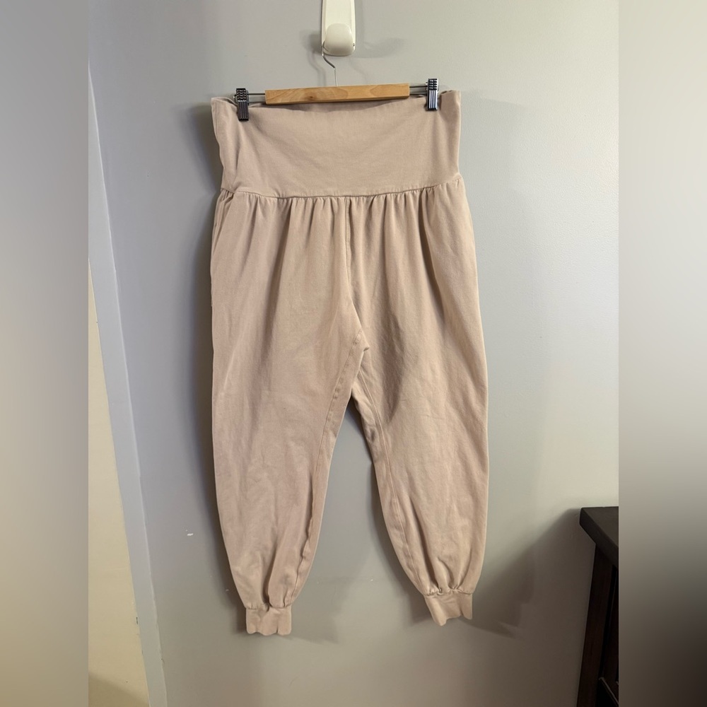 Pact Organic Cotton Jogger Pants | Women’s XL | Beige | Sustainable